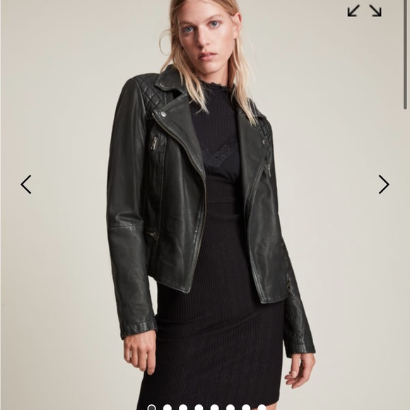 All Saints Women’s Cargo Leather Biker Jacket - Picture 7 of 16